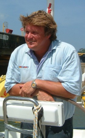 Simon in the Panama canal